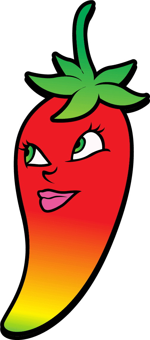 Miss Chili mascot — chili pepper character